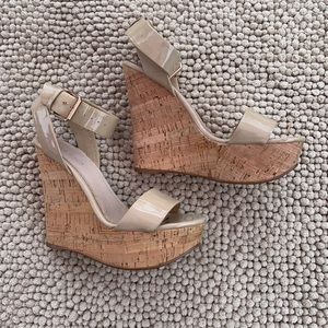 Aldo platform cork wedges